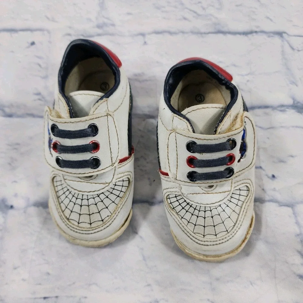 Marvel Spider Man 1988 Toddler Shoes SIZE 3 Collector Rare VINTAGE